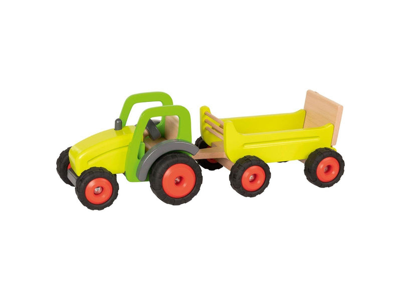Goki Wooden Tractor with Trailer