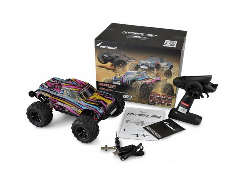 Amewi Hyper GO Monstertruck Brushless 4WD 1:16 RTR Blue/Red