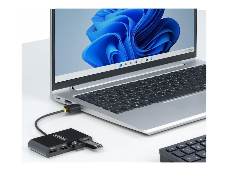StarTech.com 4-Port USB 2.0 Hub USB Bus Powered Small Travel Mini USB Hub USB 2.0 Splitter Multi-Port Portable USB Hub 480Mbps O