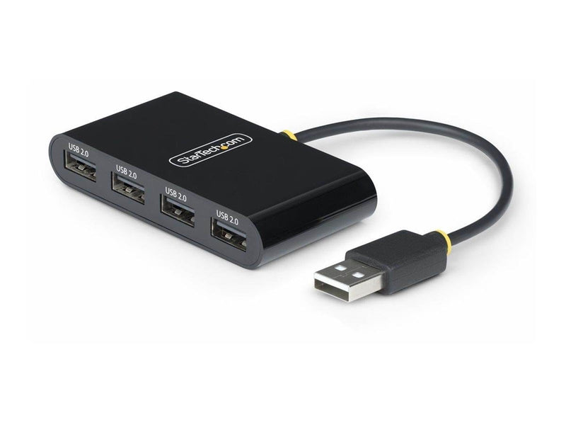 StarTech.com 4-Port USB 2.0 Hub USB Bus Powered Small Travel Mini USB Hub USB 2.0 Splitter Multi-Port Portable USB Hub 480Mbps O