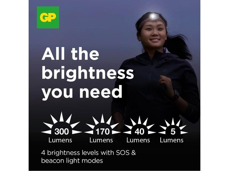 GP Xplor Rechargeable Headlamp PHR16 300 lumens