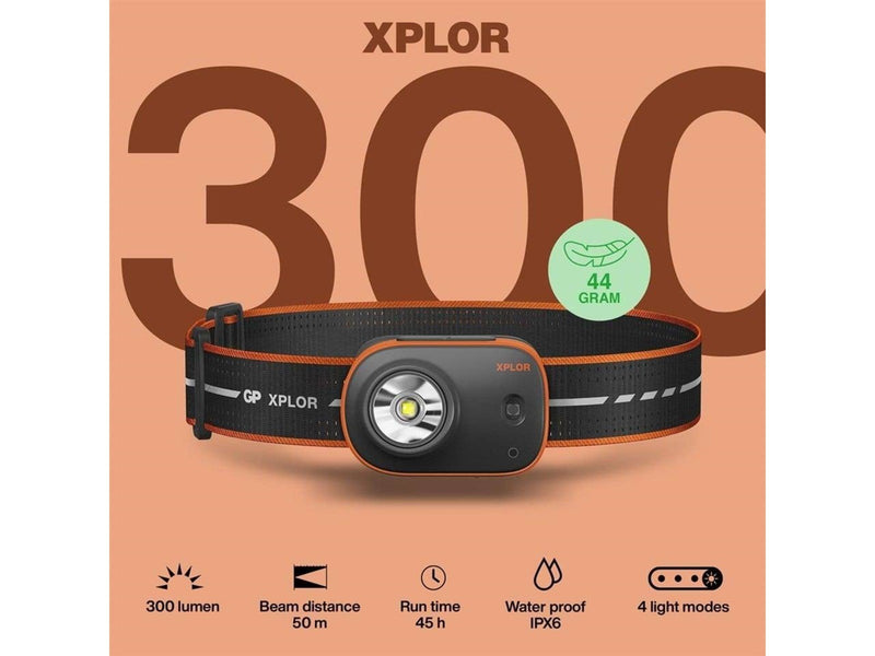 GP Xplor Rechargeable Headlamp PHR16 300 lumens