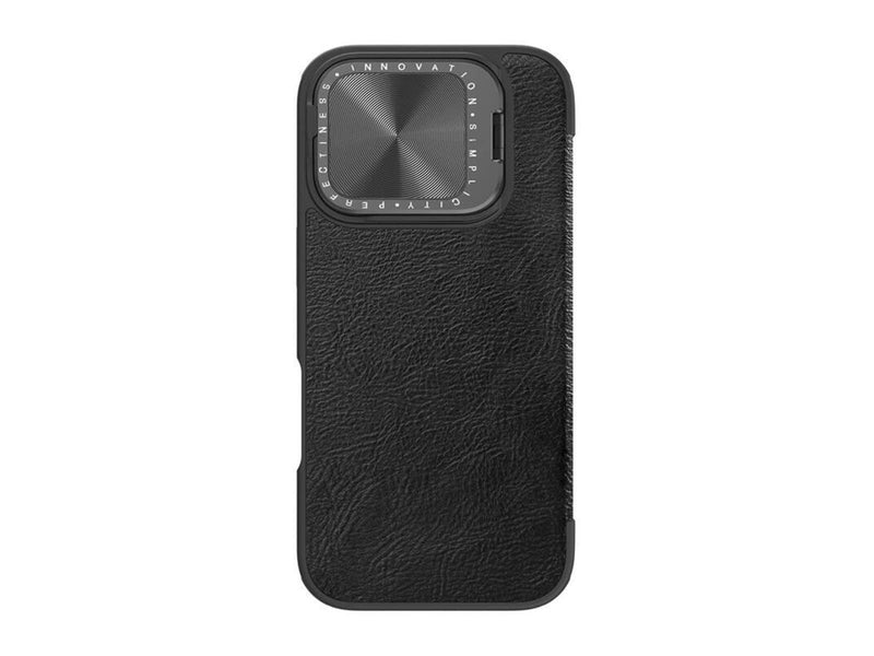 Nillkin Qin Prop Leather iPhone 16 Pro Max Case (black)