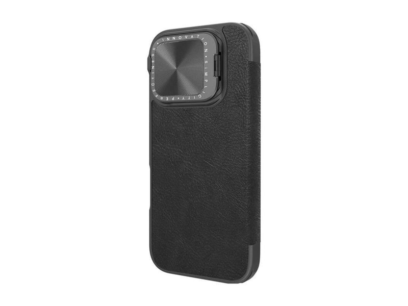 Nillkin Qin Prop Leather iPhone 16 Pro Max Case (black)