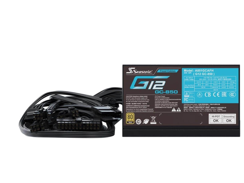 Seasonic G12 GC 850 (2024) Netzteile - 850 Watt - 120 mm - ATX 2.3 - 80 Plus Gold zertifiziert