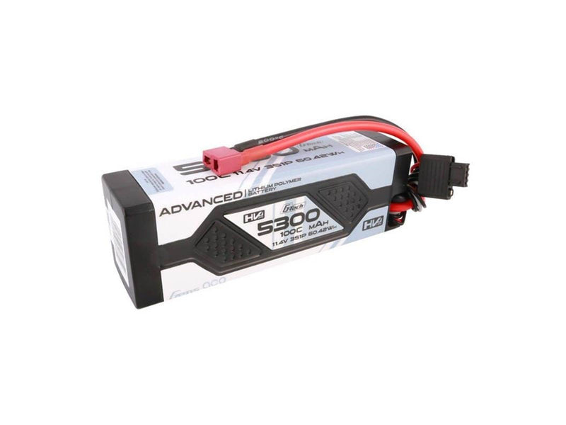 Gens ace &Tattu Advanced G-Tech 5300mAh 11.4V 3S1P 100C HV car Lipo battery Hardcase with Deans Plug