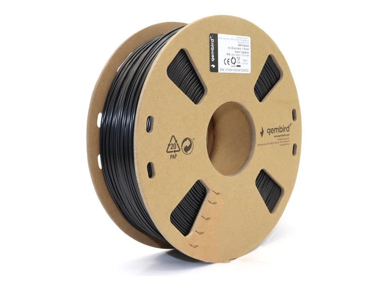 Gembird ASA filament - Schwarz - 1.75mm ø - 1 kg