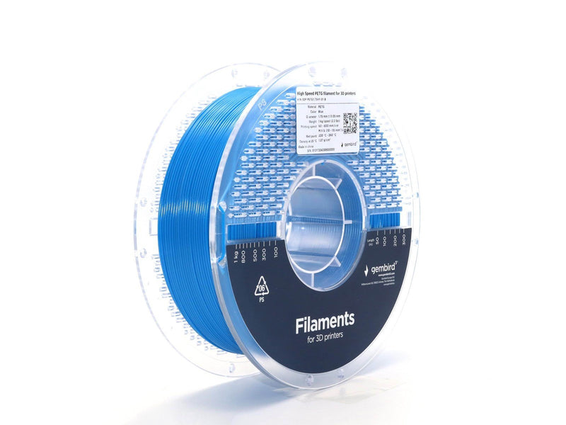 Gembird High Speed PETG (PET, PETT) - Blue - 1.75mm ø - 1 kg