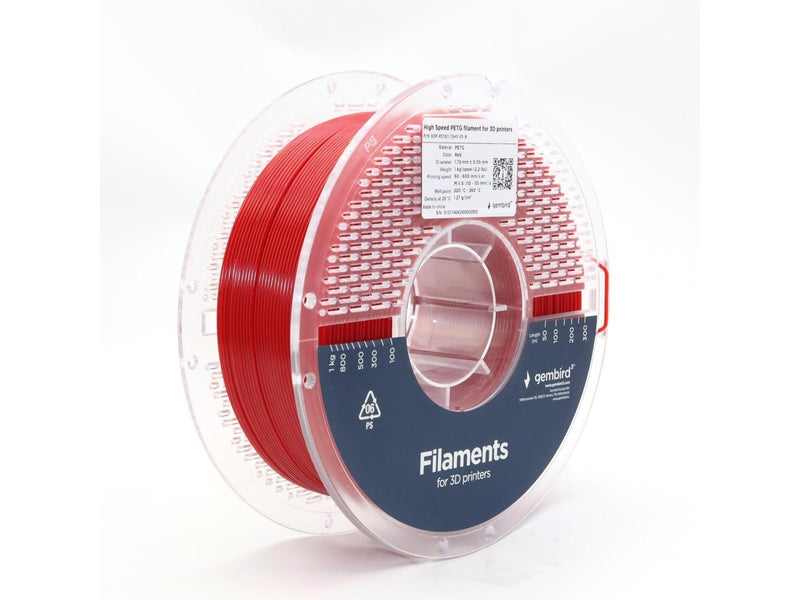 Gembird High Speed PETG (PET, PETT) - Rot - 1.75mm ø - 1 kg