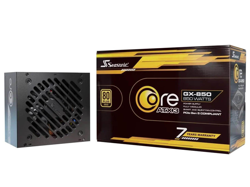Seasonic Core GX-850 ATX 3 (2024) Netzteile - 850 Watt - 120 mm - ATX 3.1 - 80 Plus Gold zertifiziert