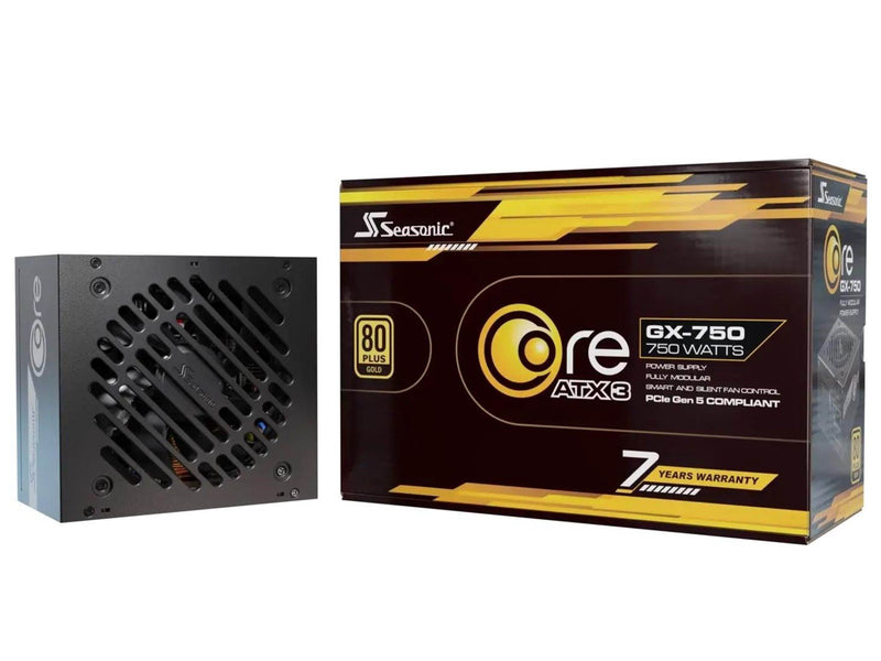 Seasonic Core GX-750 ATX 3 (2024) Netzteile - 750 Watt - 120 mm - ATX 3.1 - 80 Plus Gold zertifiziert