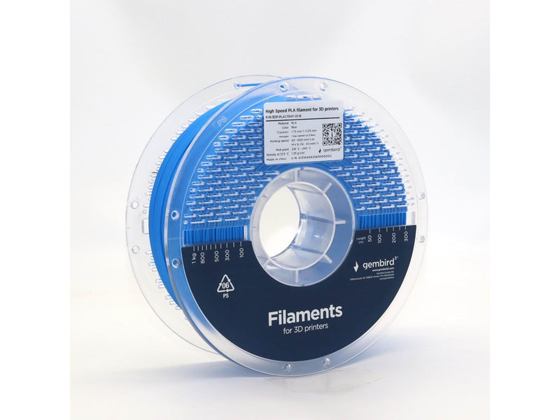 Gembird High Speed PLA filament - Blue - 1.75mm ø - 1 kg