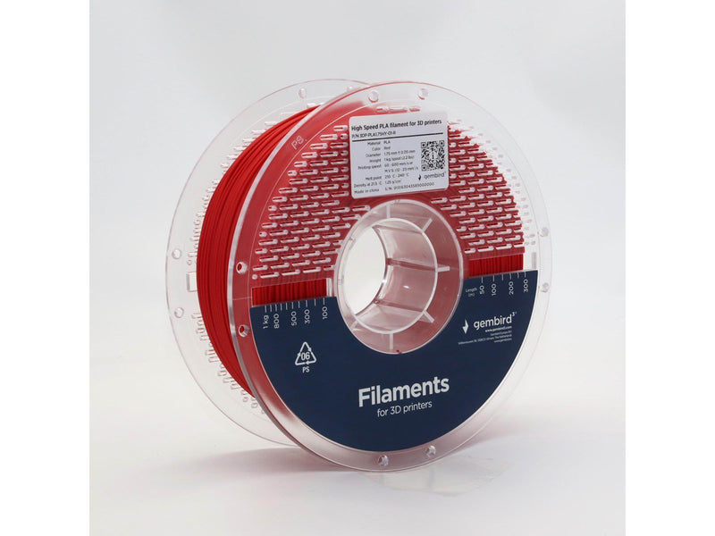 Gembird High Speed PLA filament - Rot - 1.75mm ø - 1 kg