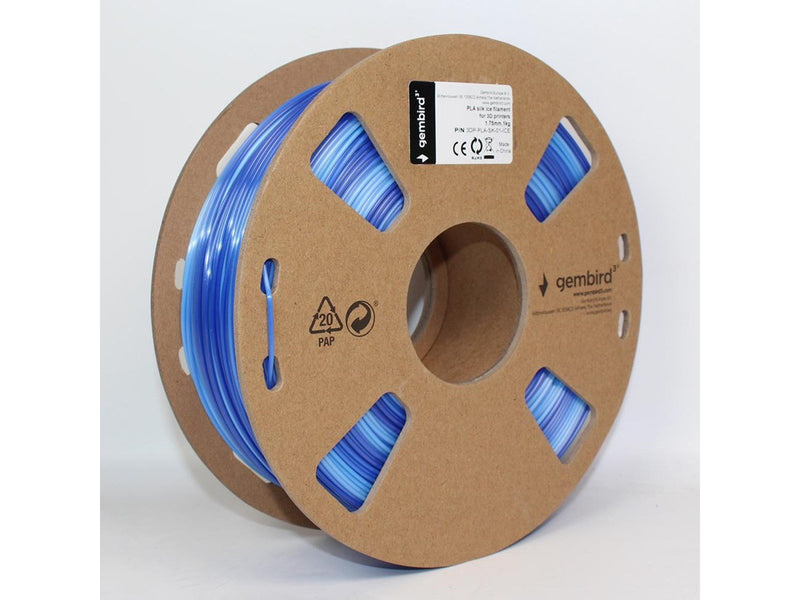 Gembird Silk PLA filament - Eisblau - 1.75mm ø - 1 kg
