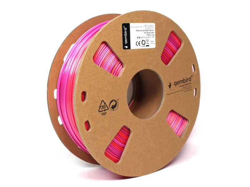 Gembird Silk PLA filament - Purple to red - 1.75mm ø - 1 kg