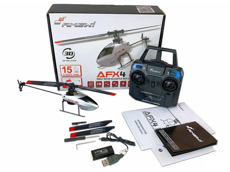 Amewi AFX4 R3D Single Rotor Helicopter 4 Channel 6G RTF