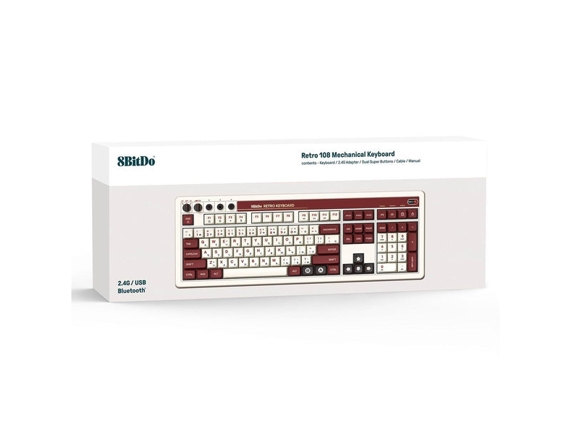 8BitDo Retro 108 Mechanical Keyboard Fami Edition - Englisch - US