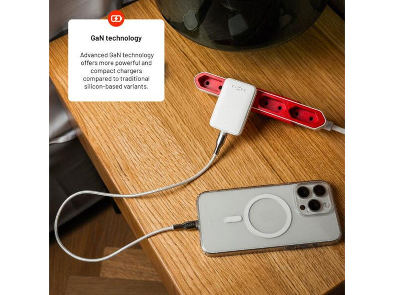 FIXED Slim GaN 90° Super Fast 1x USB-C charger 30W - White