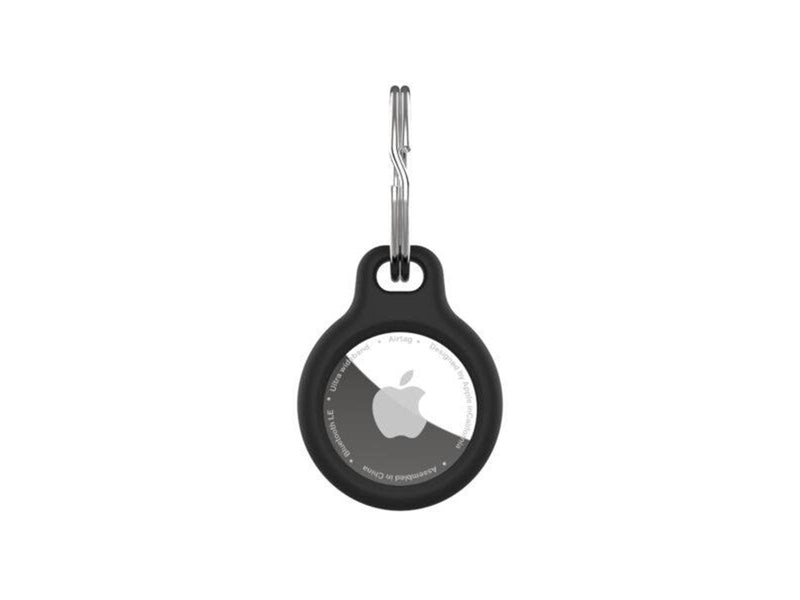 FIXED Silky Silicone Apple AirTag Keychain Case - Black