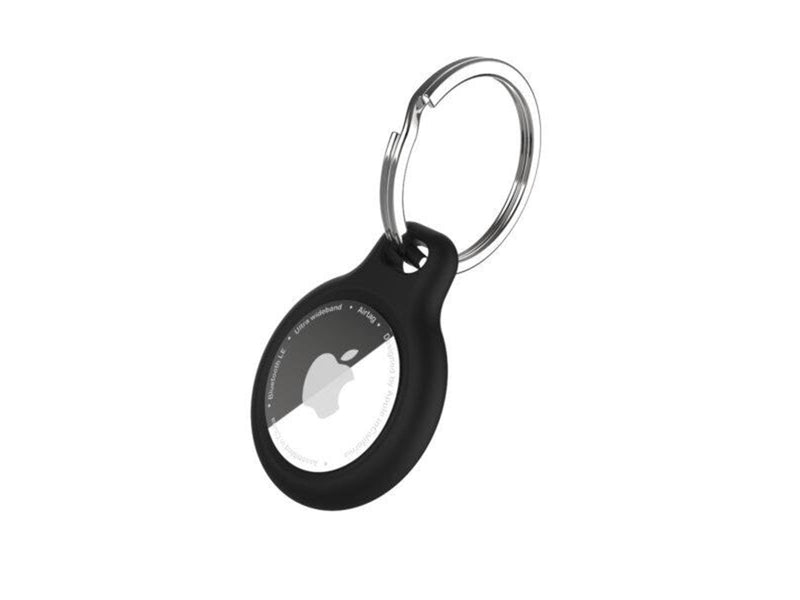 FIXED Silky Silicone Apple AirTag Keychain Case - Black