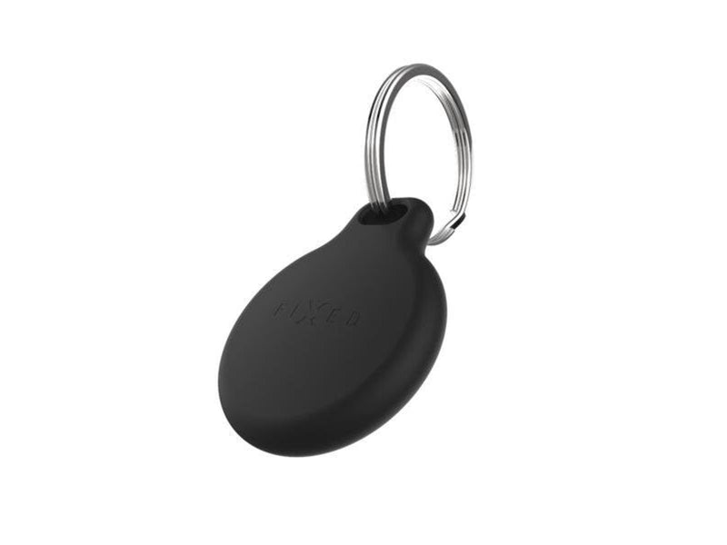 FIXED Silky Silicone Apple AirTag Keychain Case - Black