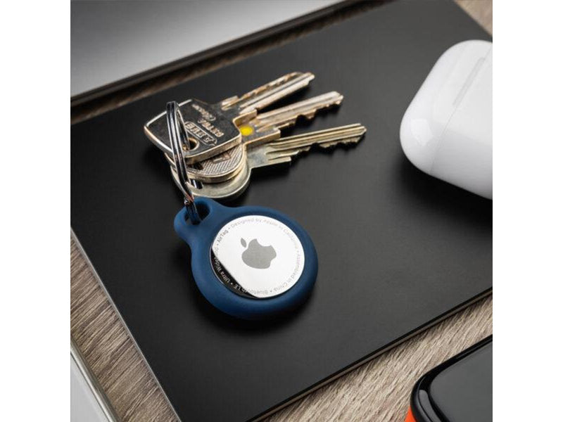 FIXED Silky Silicone Apple AirTag Keychain Case - Black