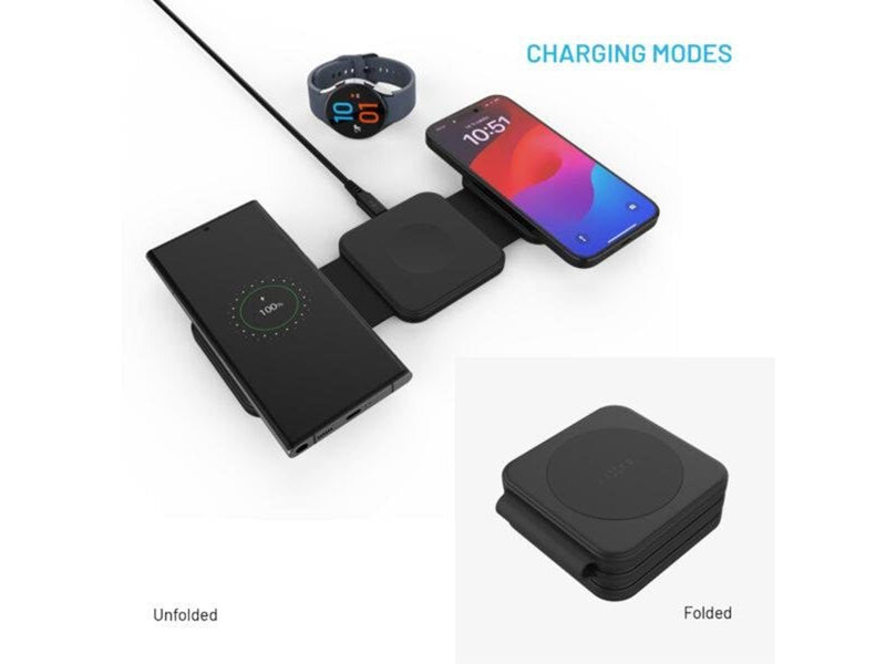 FIXED Flex Samsung 3in1 Foldable wireless charger - Black