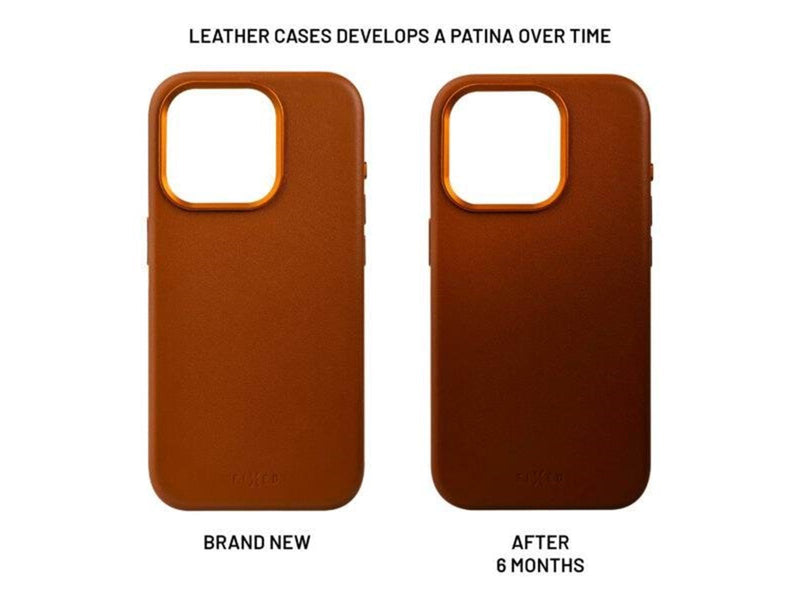 FIXED MagLeather case iPhone 16 - Brown