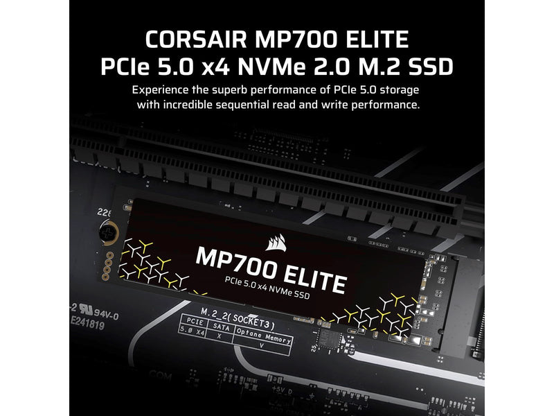 Corsair MP700 ELITE SSD - 1TB - Ohne Kühlkörper - M.2 2280 - PCIe 5.0