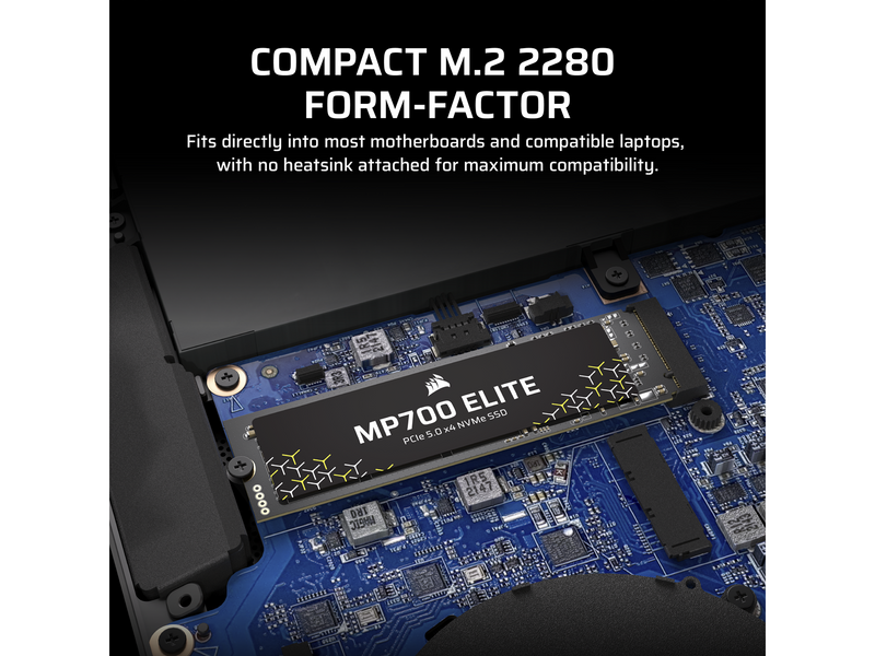 Corsair MP700 ELITE SSD - 1TB - Ohne Kühlkörper - M.2 2280 - PCIe 5.0