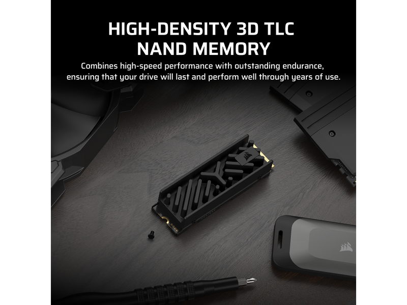 Corsair MP700 ELITE SSD - 1TB - Mit Kühlkörper - M.2 2280 - PCIe 5.0
