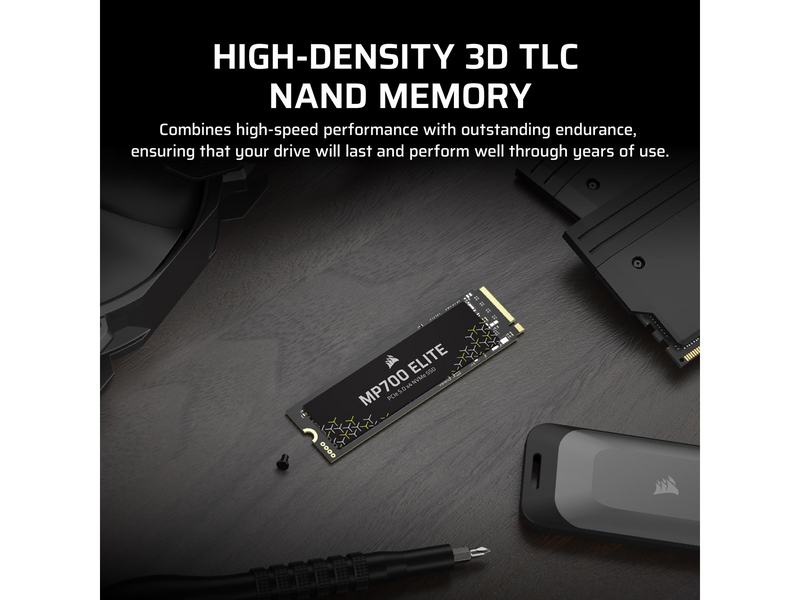 Corsair MP700 ELITE SSD - 2TB - Mit Kühlkörper - M.2 2280 - PCIe 5.0