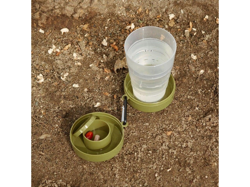 Kikkerland - Collapsible Tumbler w Pill Compart (CU340)