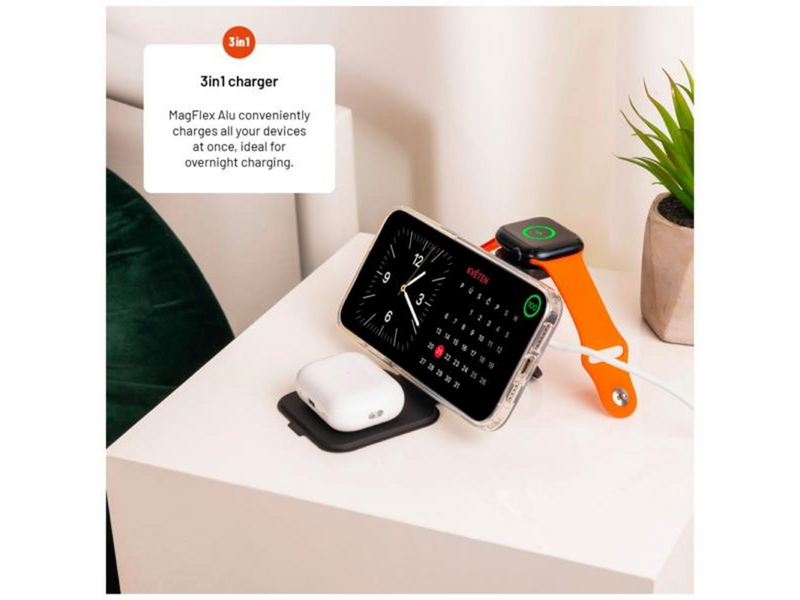 FIXED MagFlex Alu 3in1 foldable wireless charger stand