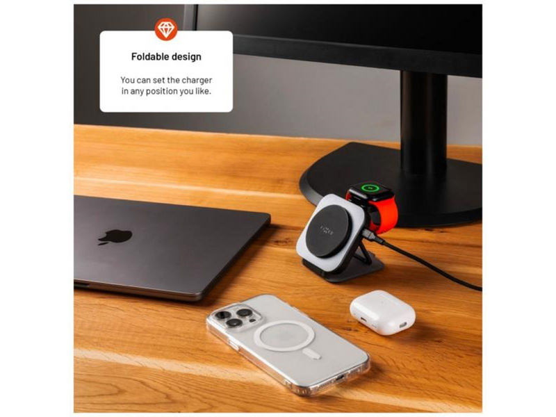 FIXED MagFlex Alu 3in1 foldable wireless charger stand