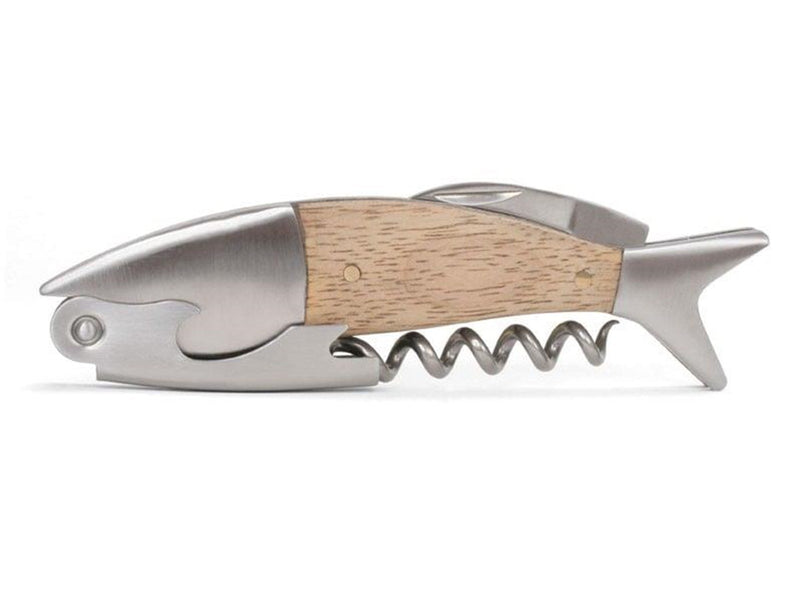 Kikkerland - Lightwood Fish Corkscrew (BA17)