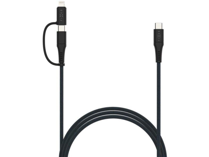 FIXED 2in1 Combo 60W USB-C/Lightning cable 3m Black