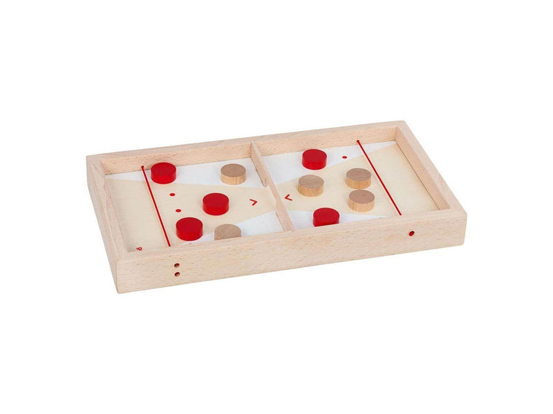 Goki Wooden Puck Shooting Game Table 2in1 11 pcs.