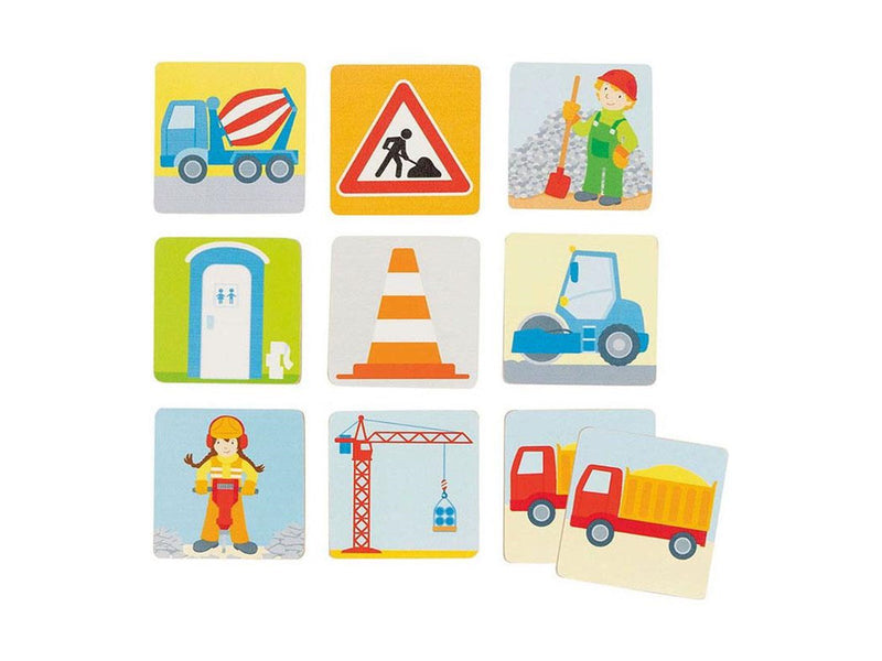 Goki Wooden Memo Game Construction Site 32 pcs.
