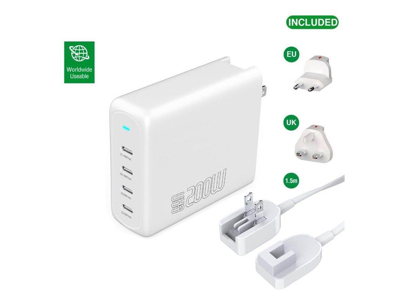 4smarts GaN FlexPro power adapter - 24 pin USB-C - 200 Watt