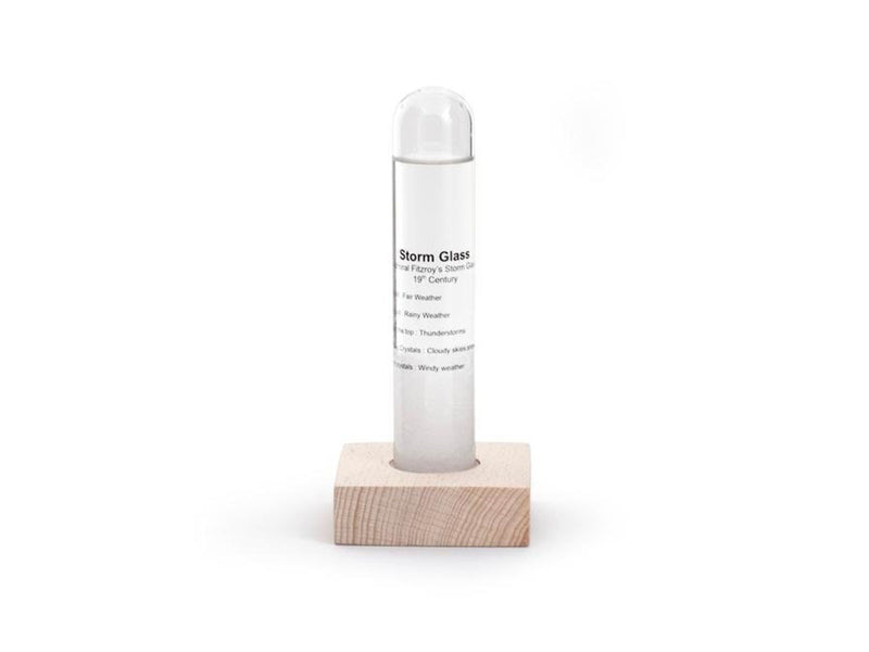 Kikkerland - Storm Glass Tube With Beechwood Base (ST71)