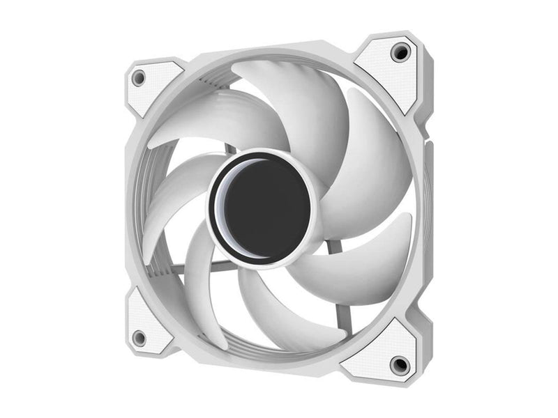 Darkflash DR08 Cooling Fan (White) - Gehäuselüfter - 120mm - Weiß mit RGB-Beleuchtung - 30 dBA