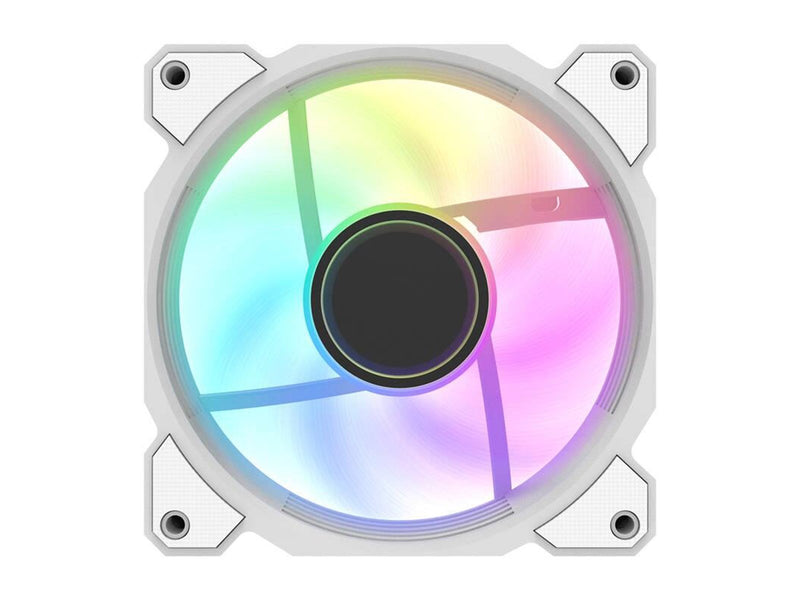 Darkflash DR08 Cooling Fan (White) - Gehäuselüfter - 120mm - Weiß mit RGB-Beleuchtung - 30 dBA