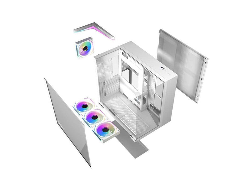Darkflash TH285 computer case 4 fans (white) - Gehäuse - Miditower