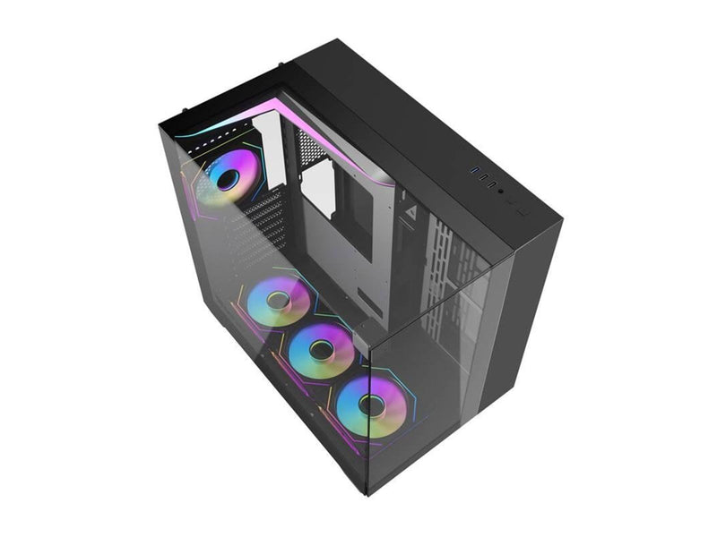 Darkflash TH285 computer case 4 fans (black) - Gehäuse - Miditower - Schwarz