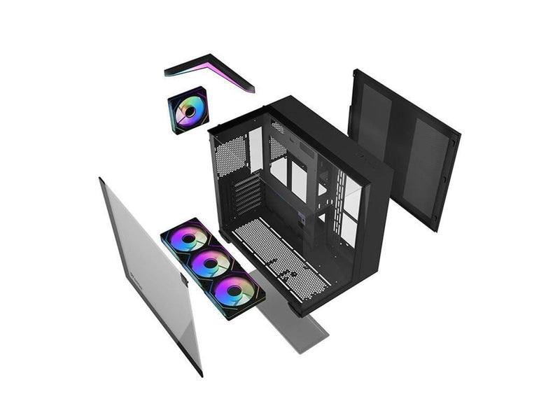 Darkflash TH285 computer case 4 fans (black) - Gehäuse - Miditower - Schwarz