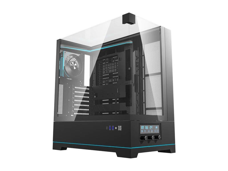 Darkflash DY450 PRO computer case + fan (black) - Gehäuse - Miditower - Schwarz