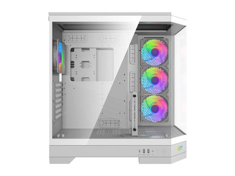 Darkflash DQX90 computer case (white) - Gehäuse - Weiß