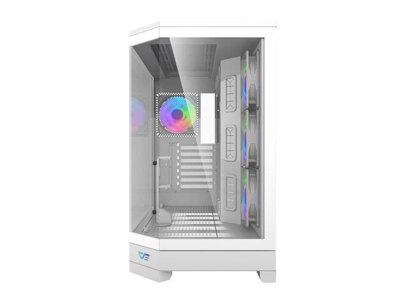 Darkflash DQX90 computer case (white) - Gehäuse - Weiß
