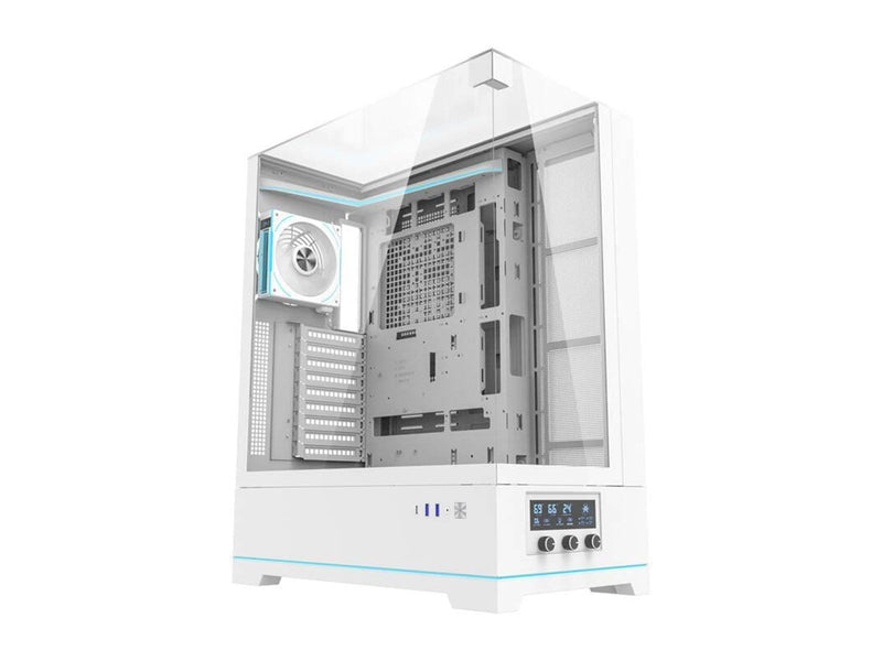 Darkflash DY450L PRO computer case with fan (white) - Gehäuse - Miditower - Weiß